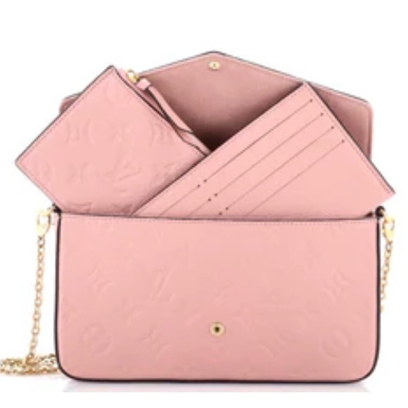 Louis Vuitton Handbags - Louis Vuitton Pochette Felicie Empreinte Pink; Like new!